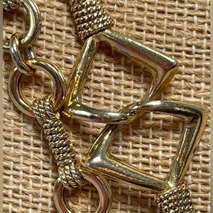 Rare Chunky Gold Tone Chain Unique Links And Connectors 20” SEE PICS